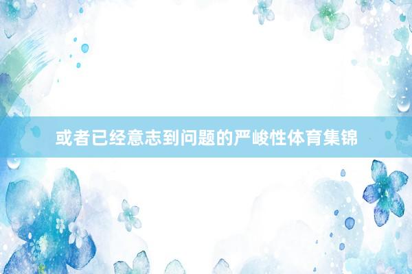 或者已经意志到问题的严峻性体育集锦