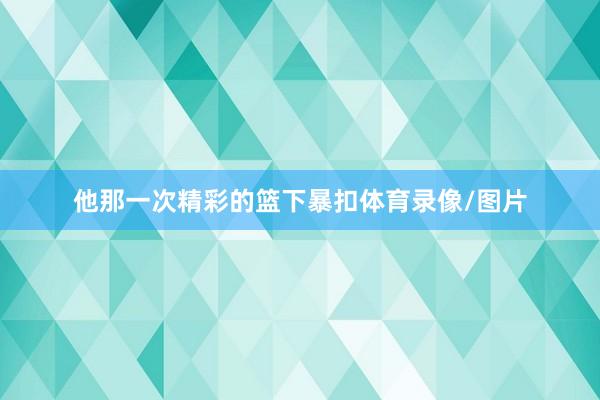 他那一次精彩的篮下暴扣体育录像/图片