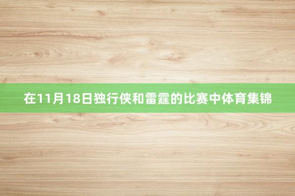 在11月18日独行侠和雷霆的比赛中体育集锦