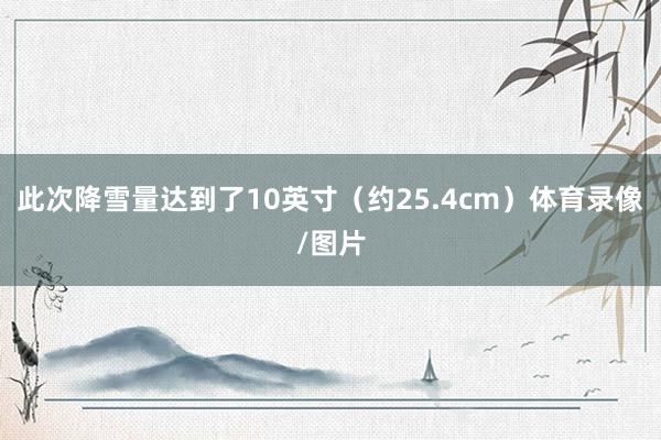 此次降雪量达到了10英寸（约25.4cm）体育录像/图片