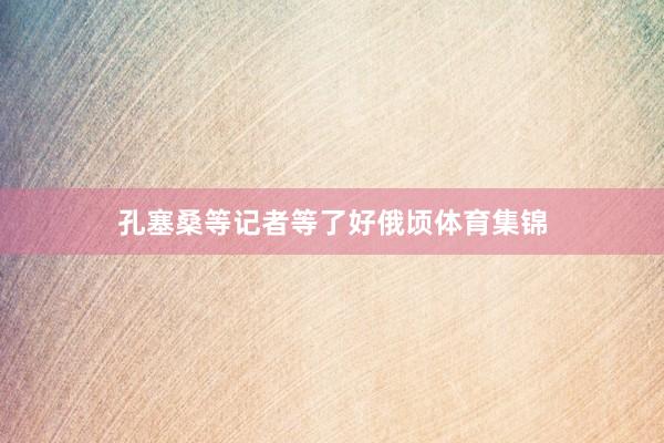 孔塞桑等记者等了好俄顷体育集锦