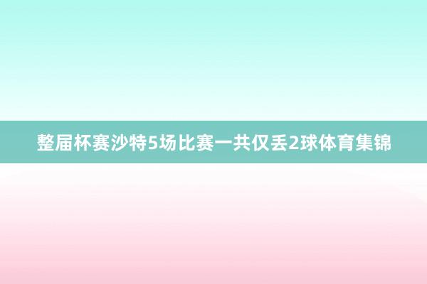 整届杯赛沙特5场比赛一共仅丢2球体育集锦