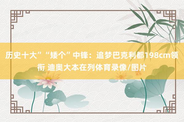 历史十大”“矮个”中锋：追梦巴克利都198cm领衔 迪奥大本在列体育录像/图片