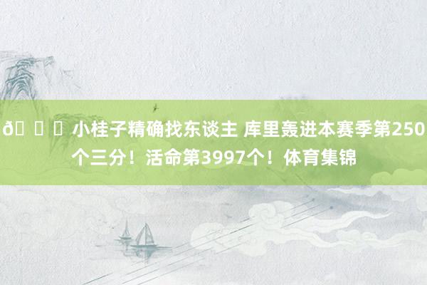 👀小桂子精确找东谈主 库里轰进本赛季第250个三分！活命第3997个！体育集锦