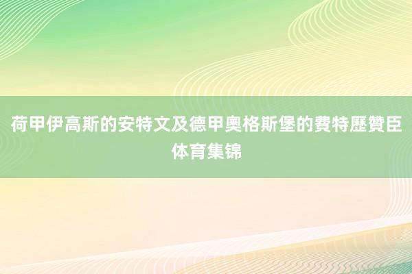 荷甲伊高斯的安特文及德甲奧格斯堡的費特歷贊臣体育集锦