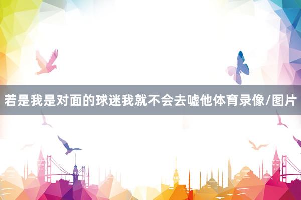 若是我是对面的球迷我就不会去嘘他体育录像/图片