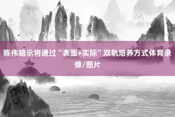陈伟暗示将通过“表面+实际”双轨培养方式体育录像/图片