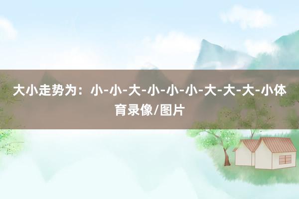 大小走势为：小-小-大-小-小-小-大-大-大-小体育录像/图片
