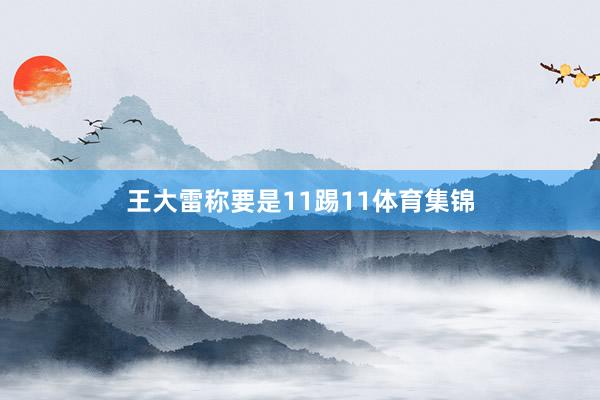 王大雷称要是11踢11体育集锦