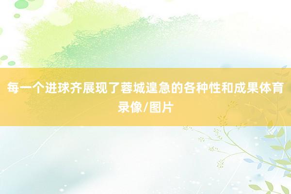 每一个进球齐展现了蓉城遑急的各种性和成果体育录像/图片