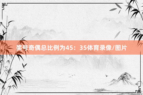 奖号奇偶总比例为45：35体育录像/图片