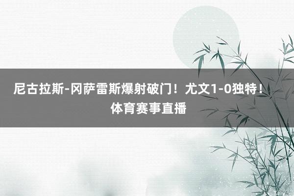 尼古拉斯-冈萨雷斯爆射破门！尤文1-0独特！    体育赛事直播