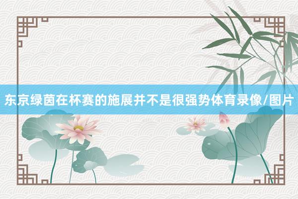 东京绿茵在杯赛的施展并不是很强势体育录像/图片