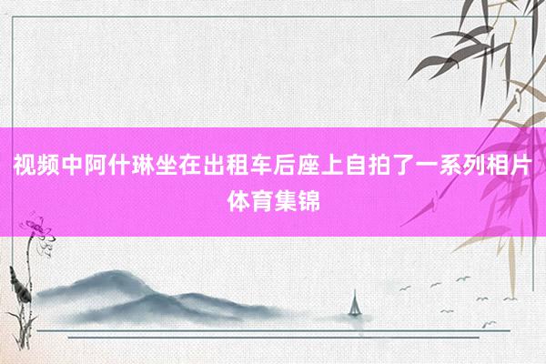 视频中阿什琳坐在出租车后座上自拍了一系列相片体育集锦