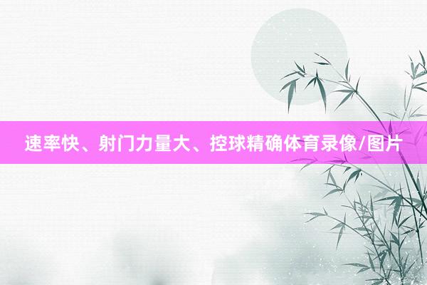 速率快、射门力量大、控球精确体育录像/图片