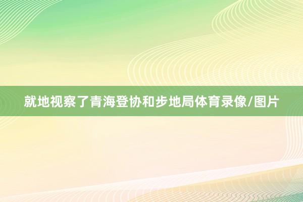 就地视察了青海登协和步地局体育录像/图片