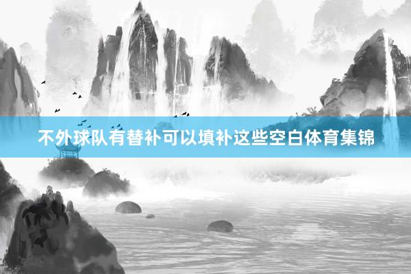 不外球队有替补可以填补这些空白体育集锦