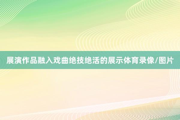 展演作品融入戏曲绝技绝活的展示体育录像/图片