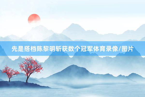 先是搭档陈黎明斩获数个冠军体育录像/图片
