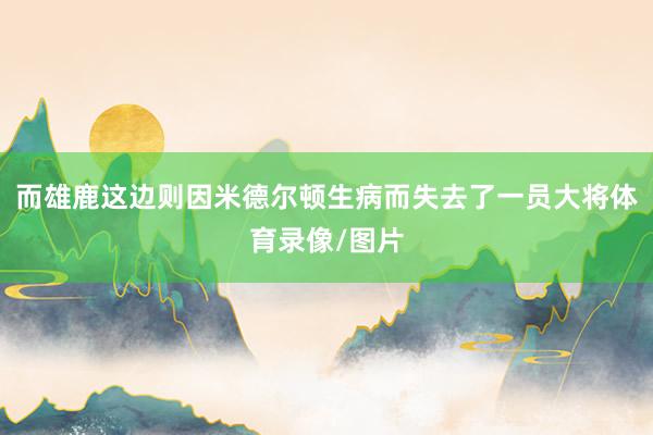 而雄鹿这边则因米德尔顿生病而失去了一员大将体育录像/图片
