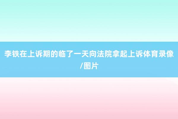 李铁在上诉期的临了一天向法院拿起上诉体育录像/图片