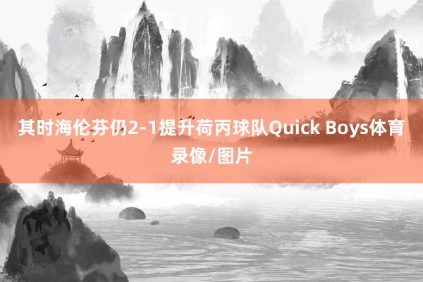 其时海伦芬仍2-1提升荷丙球队Quick Boys体育录像/图片