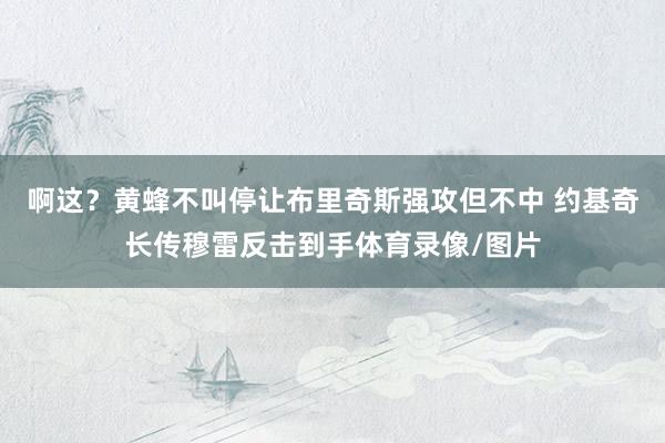 啊这？黄蜂不叫停让布里奇斯强攻但不中 约基奇长传穆雷反击到手体育录像/图片