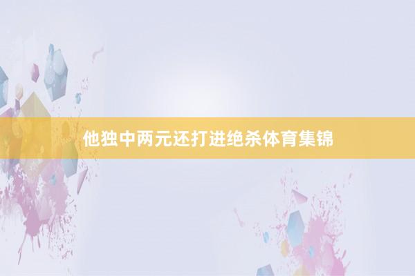 他独中两元还打进绝杀体育集锦