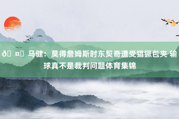 🤔马健：莫得詹姆斯时东契奇遭受猖獗包夹 输球真不是裁判问题体育集锦