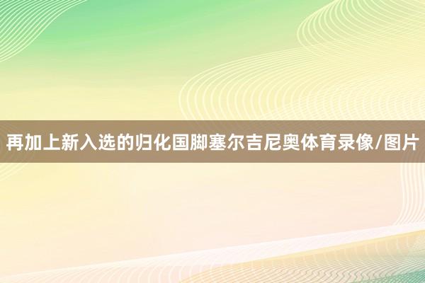 再加上新入选的归化国脚塞尔吉尼奥体育录像/图片