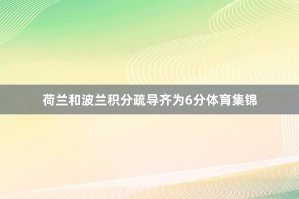 荷兰和波兰积分疏导齐为6分体育集锦
