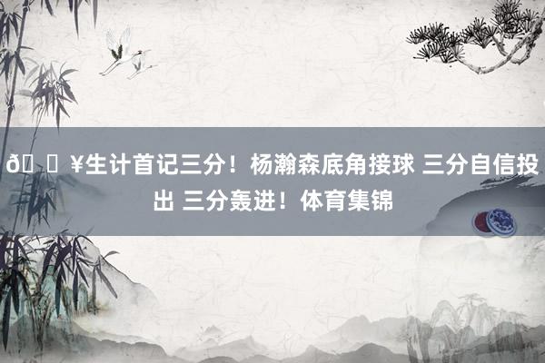 💥生计首记三分！杨瀚森底角接球 三分自信投出 三分轰进！体育集锦