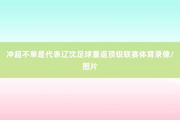 冲超不单是代表辽沈足球重返顶级联赛体育录像/图片