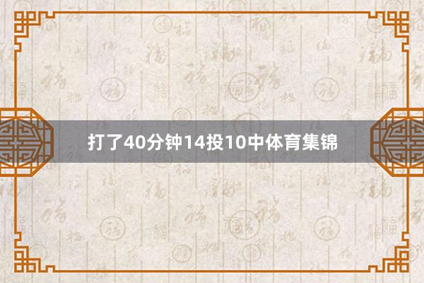 打了40分钟14投10中体育集锦