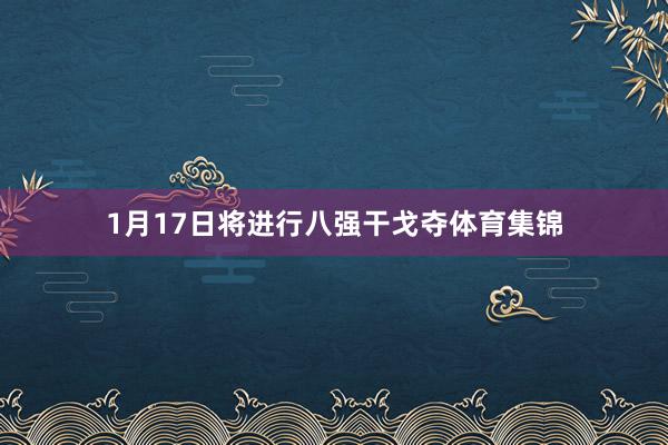 1月17日将进行八强干戈夺体育集锦